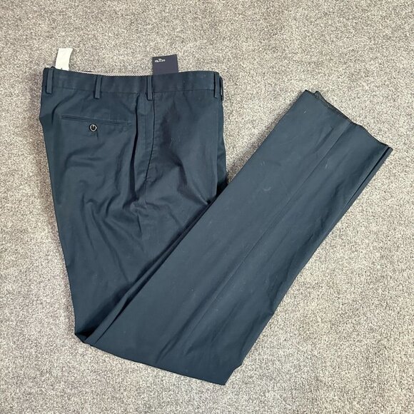 Incotex Brando Pants 40  Blue Solid Chino Slowear Unhemmed NEW - Picture 1 of 8